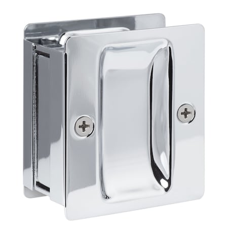 Sure-Loc Hardware Sure-Loc Hardware Round Pocket Door Pull, Privacy, Polished Chrome DP-R02 26